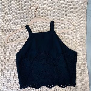 Blue hollister crop top
